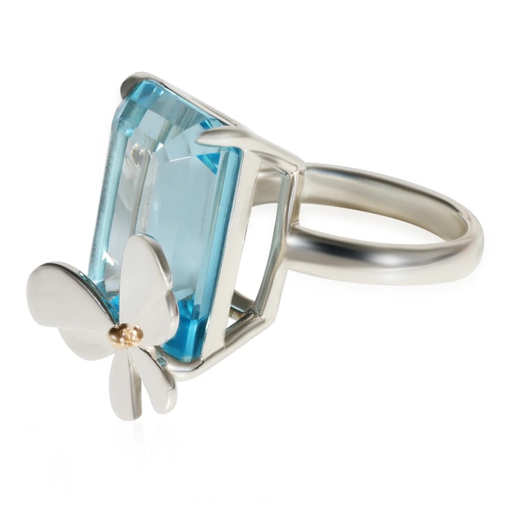 Tiffany & Co. Return to Tiffany Love Bug Butterfly Blue Topaz Ring - Picture 4 of 6